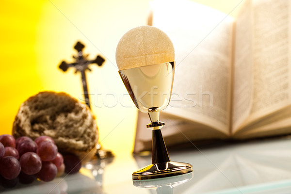 Szimbólum kereszténység vallás fényes könyv Jézus Stock fotó © JanPietruszka