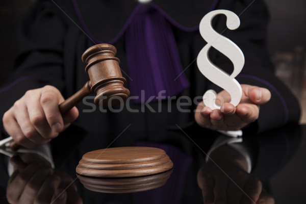 Court gavel,Law theme, mallet of justice, Paragraph Stock photo © JanPietruszka