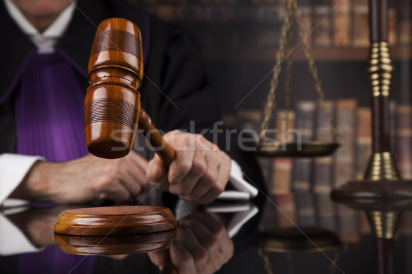 Justice and law concept. Male judge in a courtroom Stock photo © JanPietruszka