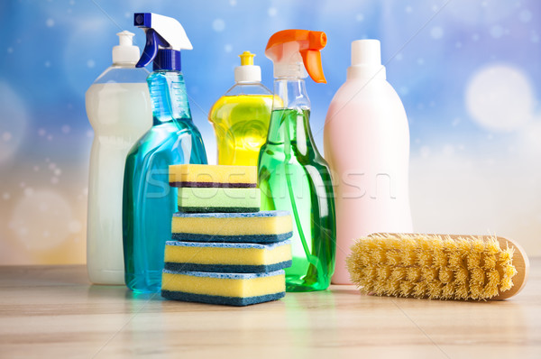 Zdjęcia stock: Zestaw · produktów · czyszczących · domu · pracy · kolorowy · grupy