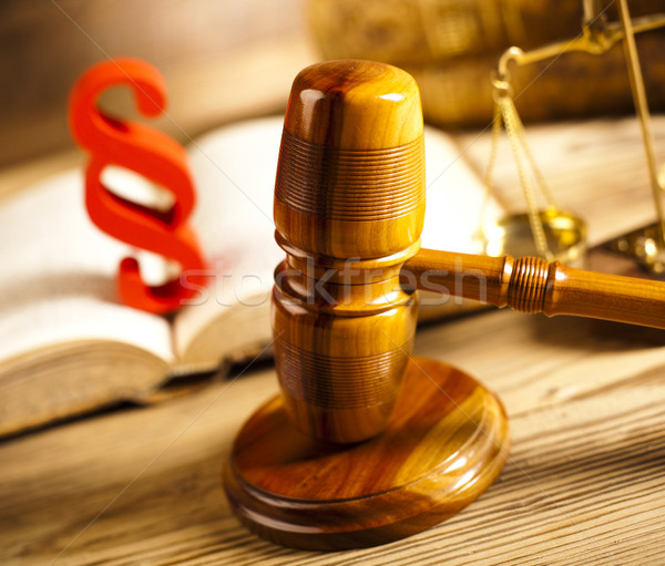 Gabela justiça parágrafo madeira advogado Foto stock © JanPietruszka