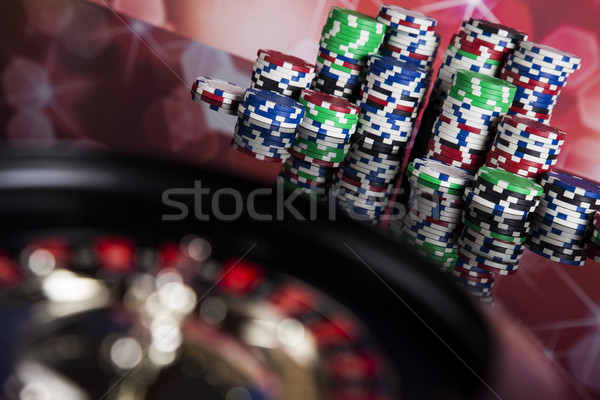 Jugando ruleta casino diversión Foto stock © JanPietruszka