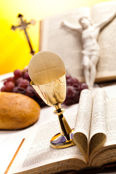 Heilig Gemeinschaft hellen jesus Brot Bibel Stock foto © JanPietruszka