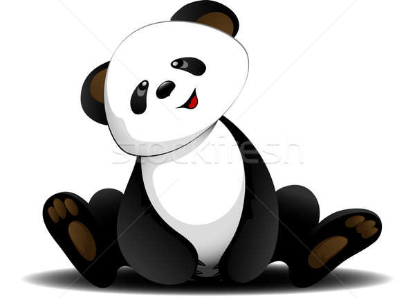 Sesión panda vector arte negro jóvenes Foto stock © jara3000