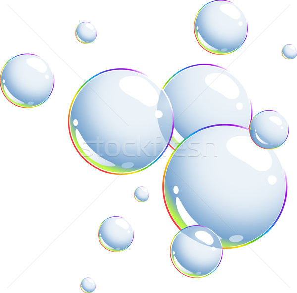 Buborékok fehér eps művészet kék csoport Stock fotó © jara3000