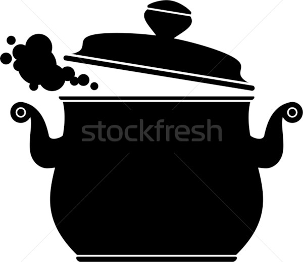 Koken schaal silhouet witte eps 10 Stockfoto © jara3000