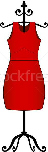 Schönen roten Kleid isoliert weiß eps Frauen Stock foto © jara3000