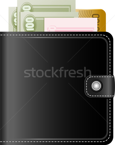 Wallet with money on a white background Stock photo © jara3000