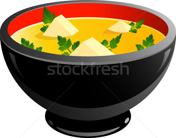 çanak çorba beyaz eps 10 gıda Stok fotoğraf © jara3000