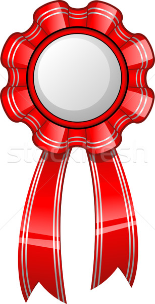 Prêmio distintivo branco eps vermelho Foto stock © jara3000