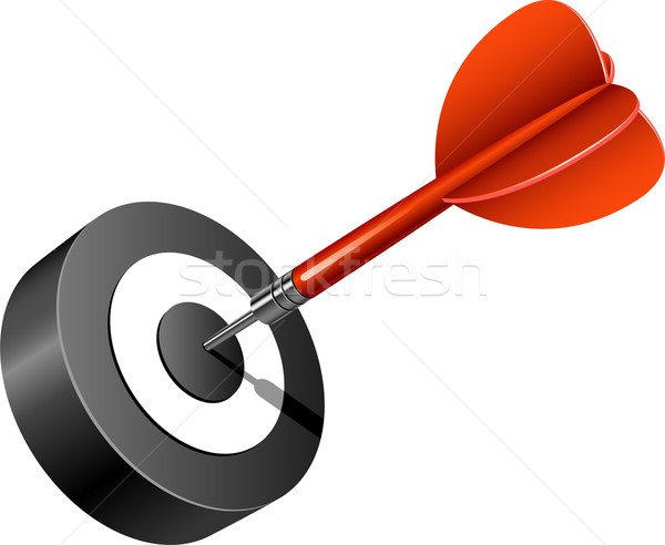 [[stock_photo]]: Rouge · Dart · cible · blanche · eps · sport