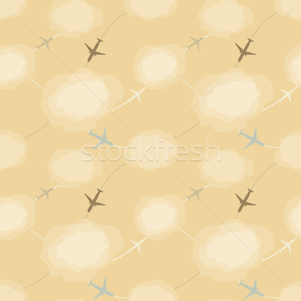 Flugzeuge Himmel beige Hintergrund Reise Stock foto © jara3000