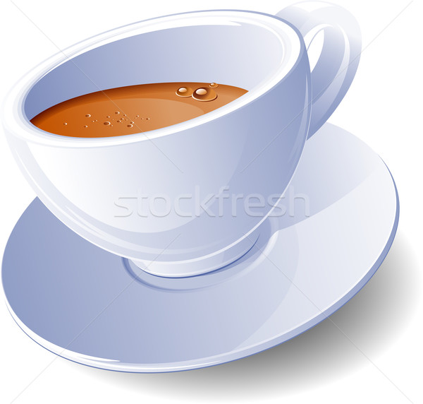 Beker koffiekopje koffie witte chocolade kunst Stockfoto © jara3000