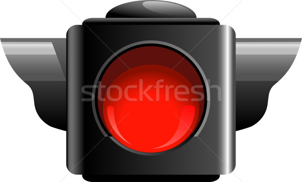 Rood stoplicht geïsoleerd witte eps 10 Stockfoto © jara3000