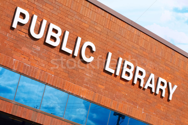 öffentlichen Bibliothek Gebäude Stock foto © jarenwicklund