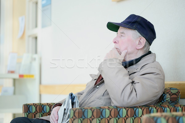 ältere Mann tief dachte Stock foto © jarenwicklund