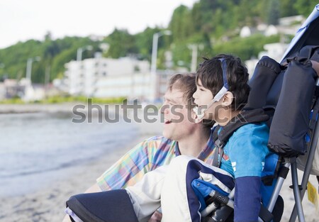 Cinque anni disabili ragazzo scuola sedia a rotelle salute Foto d'archivio © jarenwicklund