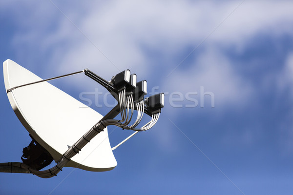 big satellite dish with multifeed LNB Stock photo © jarin13