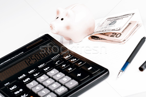 Сток-фото: бизнеса · калькулятор · деньги · окна