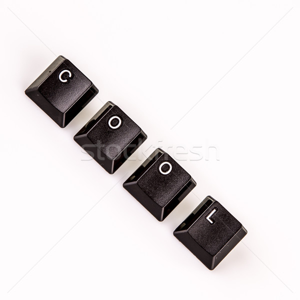 cool word written with black computer buttons over white Stock photo © jarin13