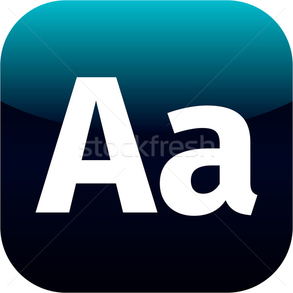 Enlarge font Internet button Icon App Apps AA Stock photo © jarin13