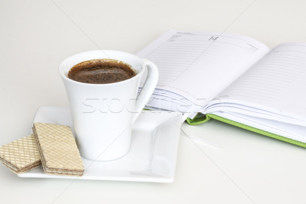 cup of tea with notebook Stock photo © jarin13