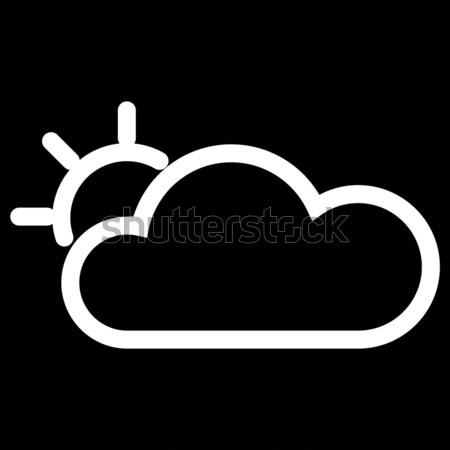 Weather web icon with cloud and sun Stock photo © jarin13