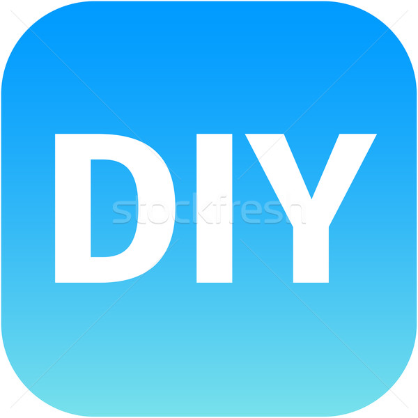 DIY blue icon - do it yourself Stock photo © jarin13