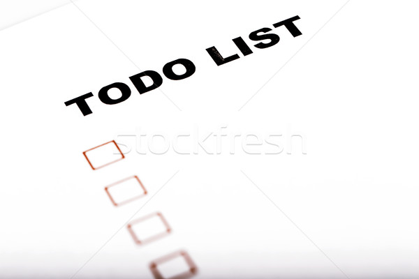 To Do list with check marks Stock photo © jarin13