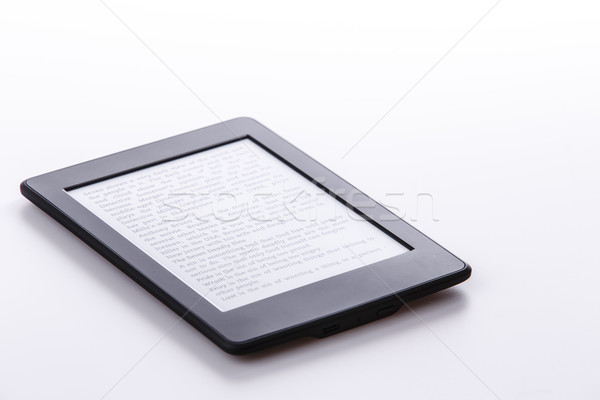 Foto stock: Negro · ebook · lector · tableta · blanco · tecnología