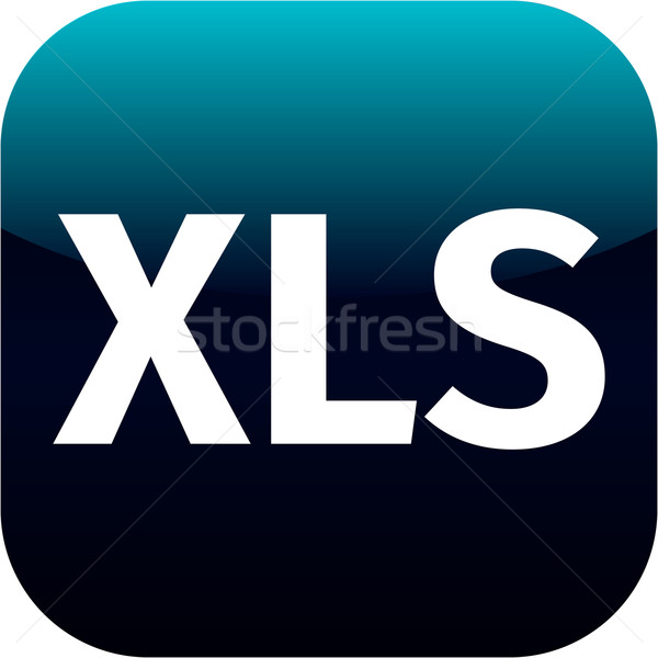 File XLS sign icon. Download document file symbol. Blue shiny button. Stock photo © jarin13