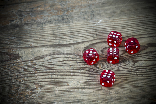 Stock photo: dice on the table