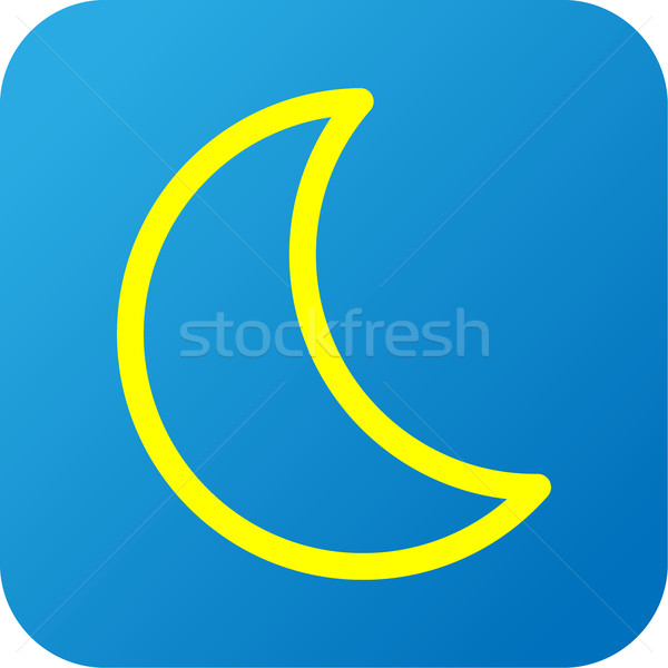 Weather web icon with moon Stock photo © jarin13