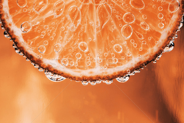 Stock photo: Lime in the bubbles