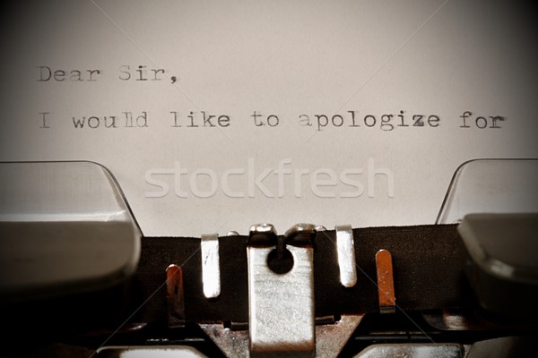 Text Dear Sir typed on old typewriter Stock photo © jarin13