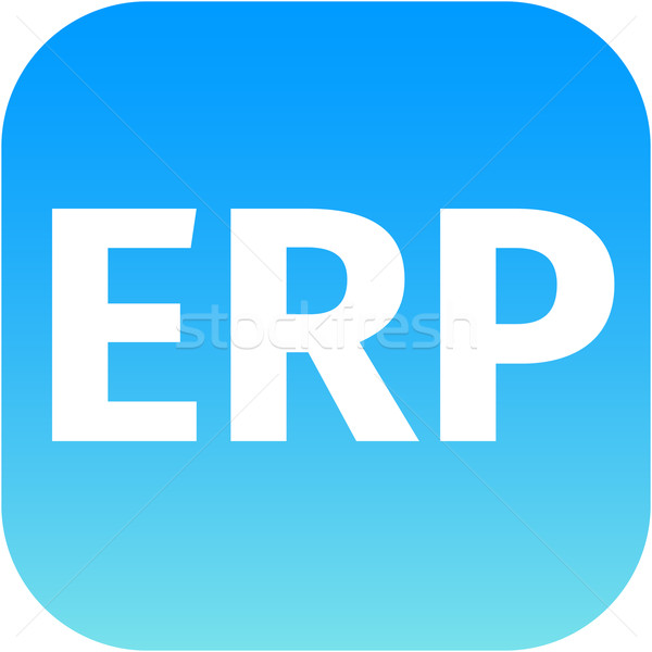 modern erp icon in blue Stock photo © jarin13