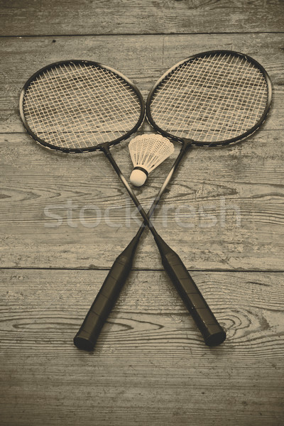 Vintage sport tennis blu esercizio Foto d'archivio © jarin13