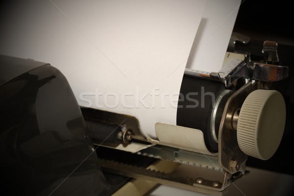 Empty paper in old typewriter Stock photo © jarin13