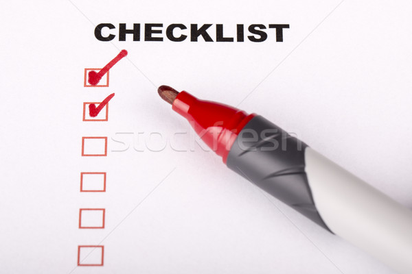 Checklist on white with marker  Stock photo © jarin13