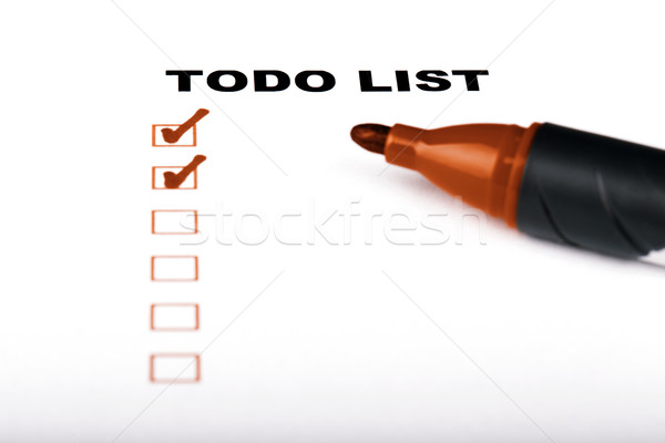 Stock photo: To Do list with marker