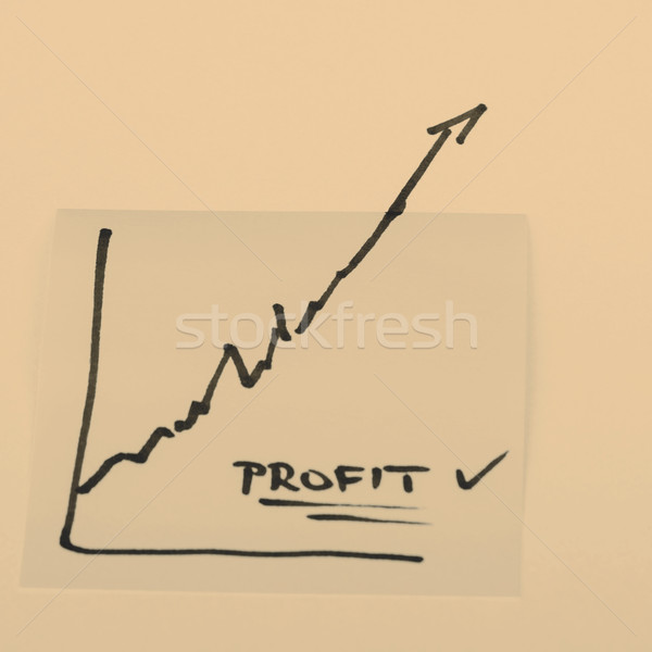 Levélpapír pénzügy üzleti grafikon felfelé nyereség zöld Stock fotó © jarin13