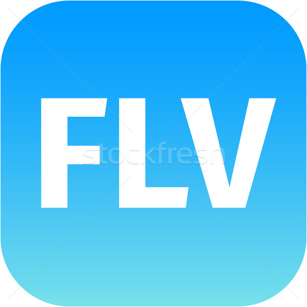 blue flv icon Stock photo © jarin13