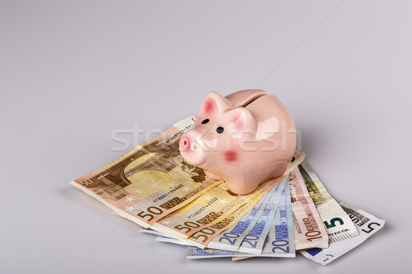 свинья банка евро деньги окна Сток-фото © jarin13