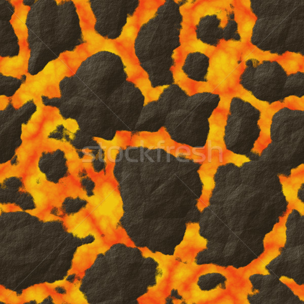 Láva végtelenített textúra fekete narancs kő Stock fotó © jarin13