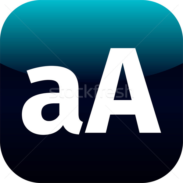 Enlarge font Internet button Icon App Apps AA Stock photo © jarin13