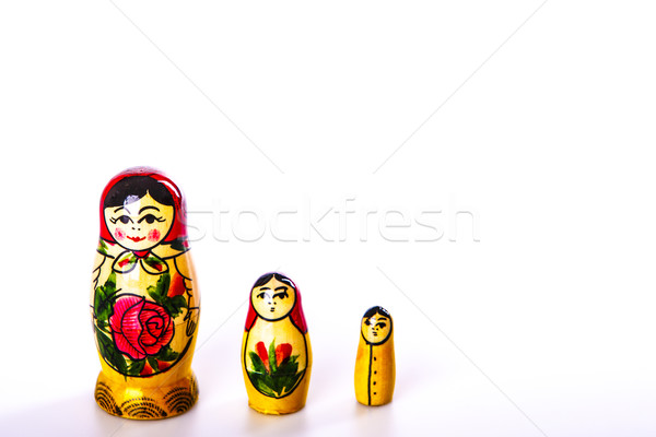 Russian Dolls Matryoshka Isolated on a white background Stock photo © jarin13