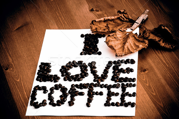 [[stock_photo]]: Amour · café · note · papier · résumé · lumière