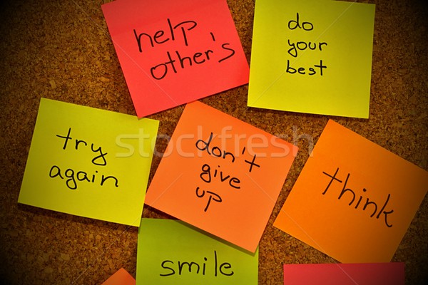 Notice board with sticky note pads Stock photo © jarin13