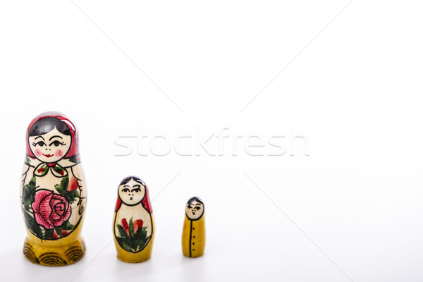 Russian Dolls Matryoshka Isolated on a white background Stock photo © jarin13