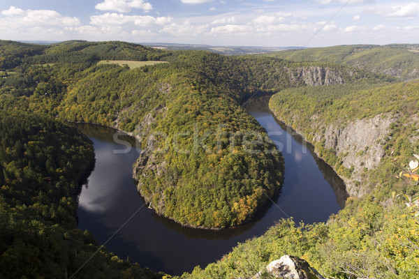 Meander of Vltava river Stock photo © jarin13